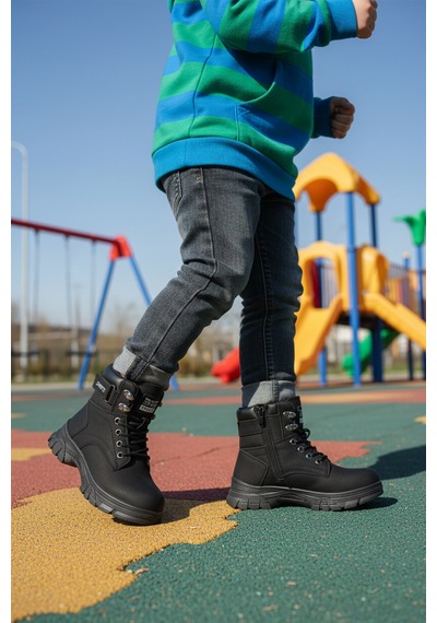 Siyah Zümrüt İçi Polarlı Kaymaz Taban Unisex Çocuk Bot 24035 F Siyah Zümrüt Siyah Zümrüt İçi Polarlı Kaymaz Taban Unisex Çocuk Bot 24035 F Siyah Zümrüt