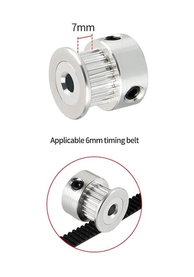 Koodmax 3 Adet Gt2 20x16 Diş 4mm Alüminyum Alaşım Dişli Senkron Zamanlama Kayışı Kasnağı