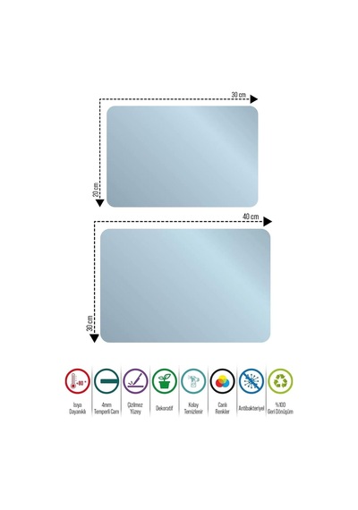 Decovetro Cam Kesme Tahtası Ve Sunumluk Good Life 20x30 Cm Diğer