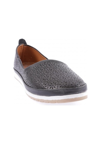 Dgn 503-1-22y Kadin Lazer Baslkili Comfort Ayakkabi 503-1-2135-R1534 Siyah