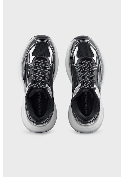 Emporio Armani Bayan Ayakkabı Ew003056 Af19766 Mc372 Siyah-gümüş Siyah-gümüş