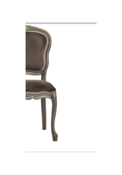 Bengimobilya Sandalye Zus021 Nakış Model Gri Renk Baby Face Kumaş Kayın Çizgi