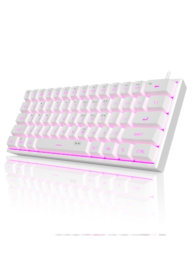 Magegee Ts91 61 Tuş Rgb Kablolu Beyaz Membran Türkçe Q Gaming Klavye