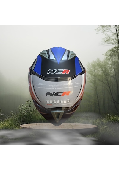 NCR 158 Çene Açılır Gözlüklü E-CE Belgeli Motosiklet Kaskı Mavi