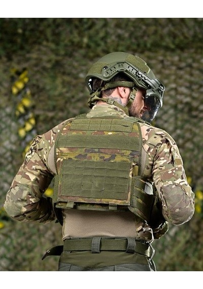 Single Sword Single Sword Kasırga Tactical Balistik Plaka Takılabilen Açık Cepli Hücum Yeleği, Multicam Çok Renkli