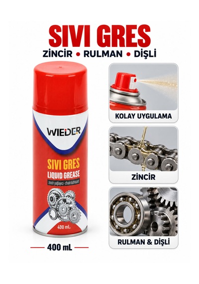 Wieder Sıvı Gres Sprey 400 ML