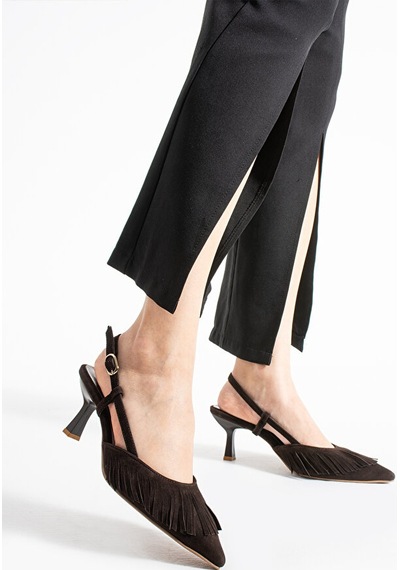 Dericia Shoes Jewel Hakiki Deri Süet Püskül Detaylı Kadın İnce Topuklu Ayakkabı Kahverengi Dericia Shoes Jewel Hakiki Deri Süet Püskül Detaylı Kadın İnce Topuklu Ayakkabı Kahverengi