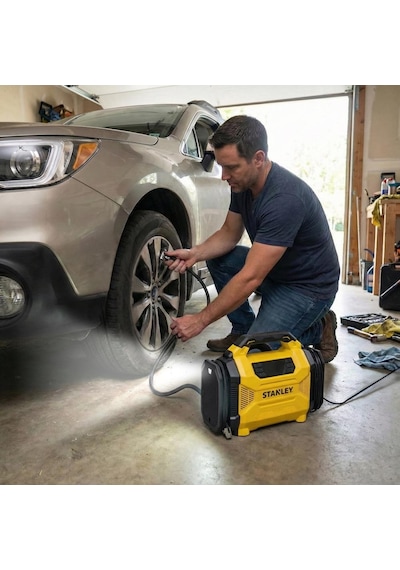 Stanley Sxıf3501 12volt/220volt 150 Psı Dijital Basınç Göstergeli Lastik & Yatak Şişirme Pompası + Led Lamba