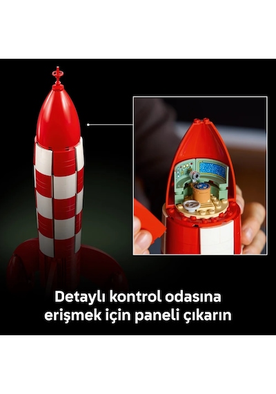 LEGO® Ideas Tintin® Ay Roketi 21367 - Yetişkinler için Dekoratif Model Yapım Seti (1283 Parça)