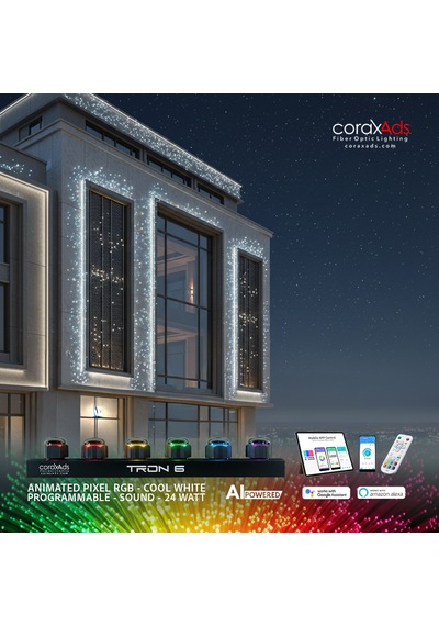 Dış Mekan Ambiyas Fiber Optik Aydınlatma Ip67 Yıldız Kiti - Mini Çok Renkli