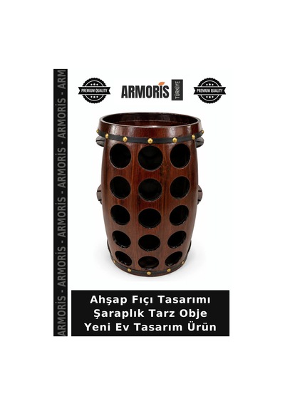 Ahşap Fıçı Tasarımı Şaraplık Tarz Obje Yeni Ev Tasarım Ürün
