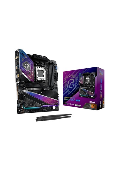 Asrock X870 Pg Nova Wıfı 8400mhz Oc Ddr5 Soket Am5 M.2 Usb 3.2 Hdmı Atx Anakart X870 Nova Wıfı