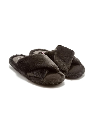 Twigy Twıgy Tw Çapraz Peluş Siyah Kadın Ev Terlik 36/41 Siyah