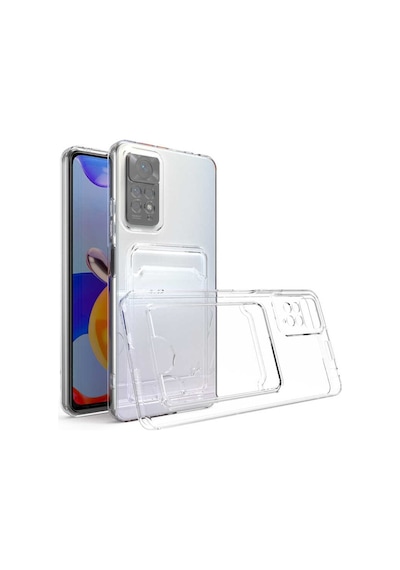 Xiaomi Redmi Note 11S Global Kılıf Kartlıklı Şeffaf Zore Setra Cl Renksiz