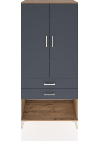 Hyperion Dolap 4 Raflı 2 Çekmeceli 2 Kapaklı 88x44x195 Çam-an... Çam