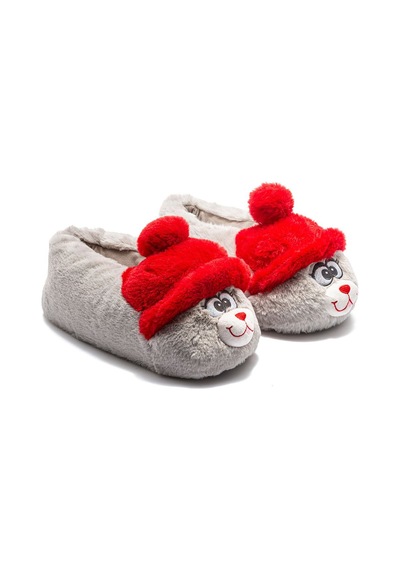 Twigy Griso EE0534 Kadın Hayvanlı Panduf Gri 36/41 Gri