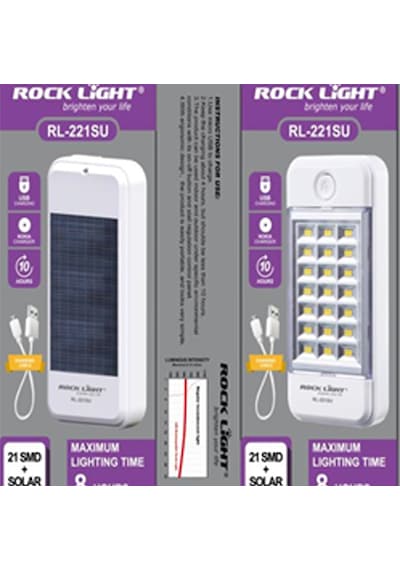 RL221SU  21 GÜNEŞ PANLE LED ISILDAK +USB TELEFON SARJ