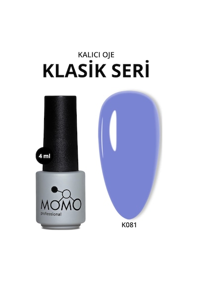 Momo Professional Kalıcı Oje K081 Mavi Lila 4 Ml