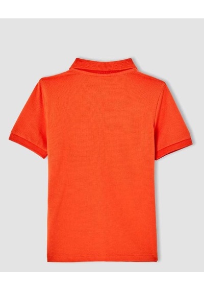 Waynap Unisex Lakos Polo Yaka Okul Tshirt Turuncu
