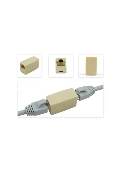 Tek-iş Rj45 Ara Bağlantı Buatı Network Cat5 Cat6 Kablosu Uzatma Aparatı Standart