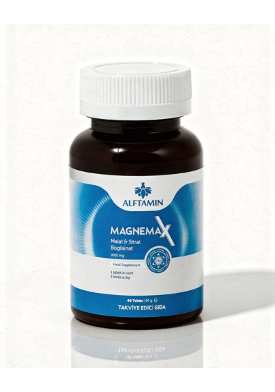 Magnemax Magnezyum Malat + Sitrat + Bisglisinat 1000 Mg 60 Kapsül