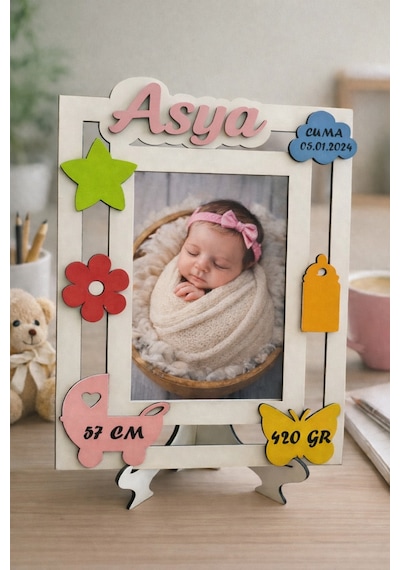 Bebek Resim Çerçevesi Kişiye Özel Şık Bir Hediye No 1029