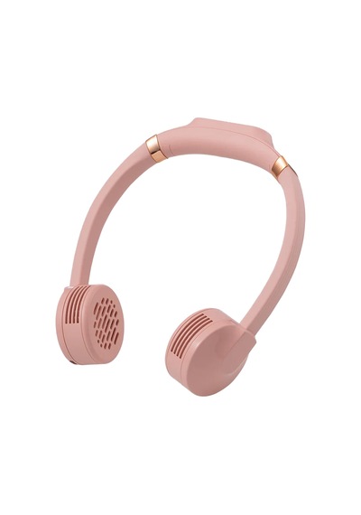 Pembe Taşınabilir Ve Şarjlı Boyun Fanı- Built-in 2000mah Neck Fan Pink