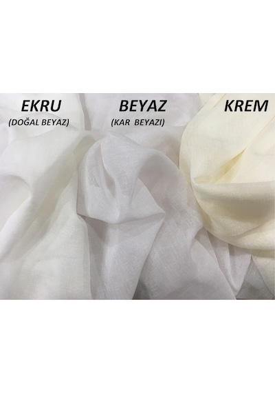 Perdefony Naturel Keten Tül Perde