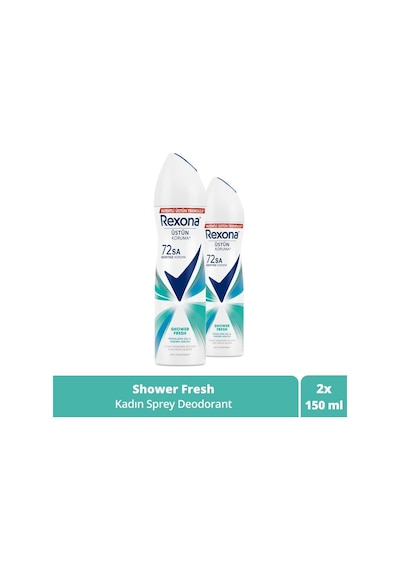 Kadın Sprey Deodorant Shower Fresh 72 Saat Kesintisiz Üstün Koruma 150 Ml X2