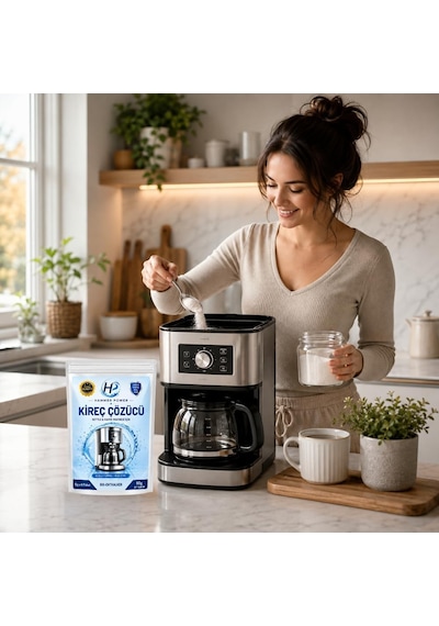 Kahve & Çay Makinesi Doğal Kireç Çözücü 15g X 6 Paket Ayarlanabilir Dimi Yok