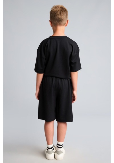 Defacto Oversize Baskılı Cepli Modal Şort Erkek Çocuk H3108a826smbk81 Siyah-bk81
