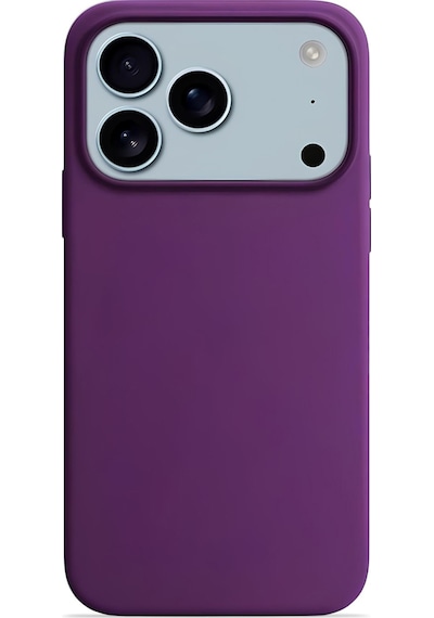 Apple Uyumlu iPhone 17 Pro Max Soft Touch Lansman Silikon Kılıf Derin Mor