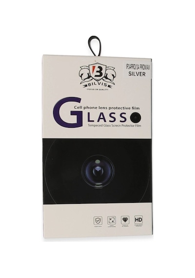 Tedar Apple İphone 14 Pro Max Bilvis Titan Kamera Lens - Gümüş Najmaddin Standart