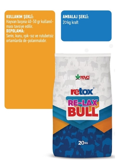Retox Re-lax Bull Erkek Besi Hayvanları İçin Sakinleştirici 20 Kg