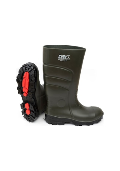 Pollyboot Galaxy VEGA S4 Koyu Haki Çelik Burunlu PU Çizme - 36