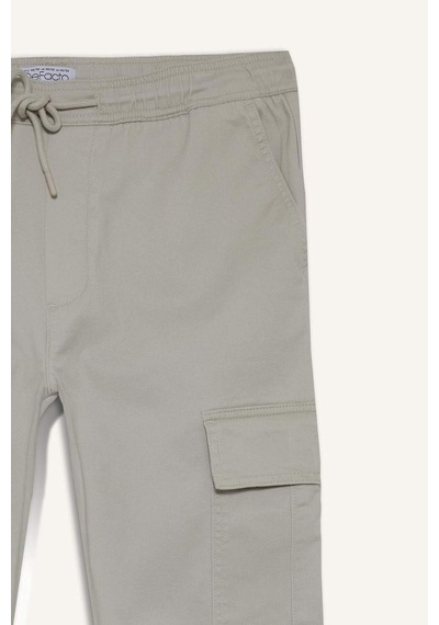 Defacto Regular Fit Beli Bağcıklı Kargo Cepli Jogger Pantolon F4681ax25aubg766 Bej