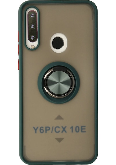 Cosmotex Newface Huawei Y6p Kılıf Montreal Yüzüklü Silikon Kapak - Yeşil