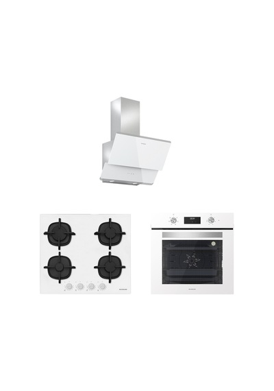 Silverline BO6502W02 - CS5427W01 - 3490 Oslo 60 Beyaz Ankastre Set