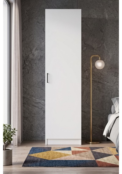 Royem Gardrop Elbise Dolabı Raflı Elbise Dolabı Beyaz
