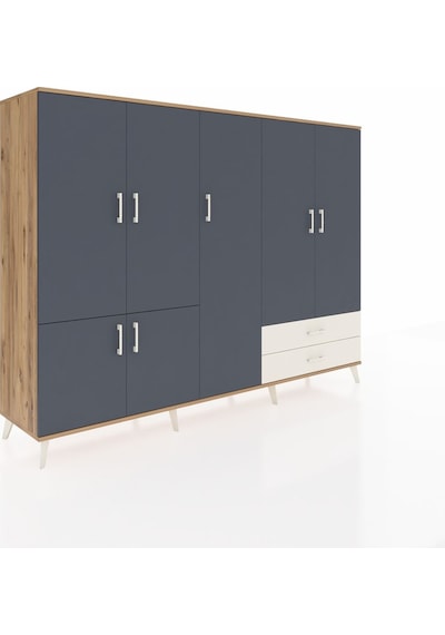 Hyperion Dolap 12 Raflı 2 Çekmeceli 7 Kapaklı 220x44x163 Çam-antr Çam-antrasit/aytaşı Hyperion Dolap 12 Raflı 2 Çekmeceli 7 Kapaklı 220x44x163 Çam-antr Çam-antrasit/aytaşı