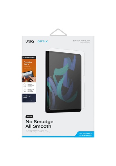 Apple Uyumlu iPad Pro 11'' 2024 M4 Çip Ekran Koruyucu Optix Matte Serisi Oleofobik Temperli Mat Cam Kolay Kurulum