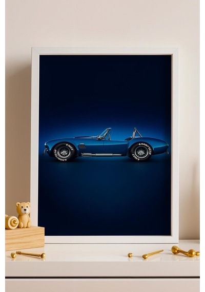 Saturn Shelby Cobra 427 Sc Araba Çerçeveli Tablo Erkek Odası Ve Garaj Dekoru Classic Car Collection