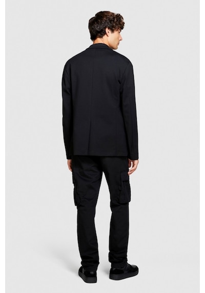 Rahat Kalıp Yarı Parlak Kargo Pantolon Erkek Siyah T-shirt - 323a47u4sf03w Siyah