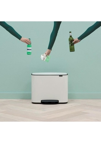 Brabantia Çöp Kutusu İki Bölmeli 11+23 Lt Bo Pedal Bin 121142