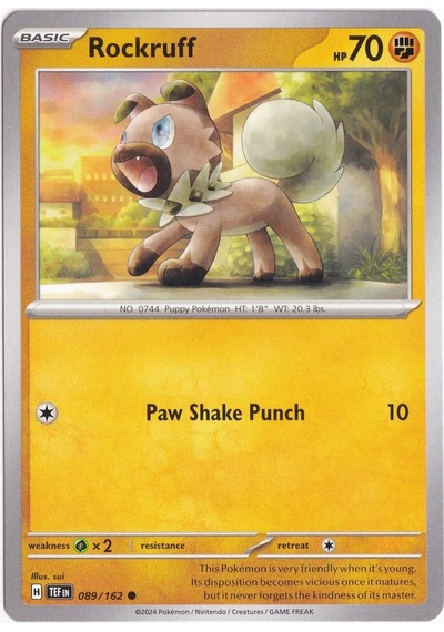 Rockruff 089/162 - Temporal Forces - Pokemon Kartı Mint