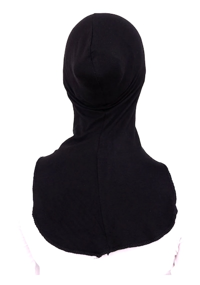 Alivascarf Siyah Ninja Bone Boyunluklu Likralı Sporcu Bonesi Kadın Pratik Tesettür Hijab Başörtü