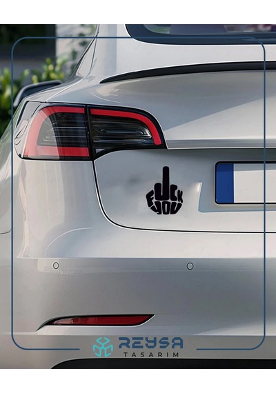 F Ck You Sticker 17x17 Cm Siyah