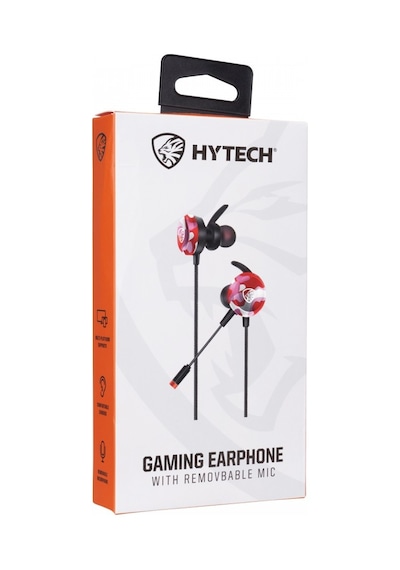 Hytech HY-GK4 3,5 Oyuncu Esnek Mikrofonlu Kı  mızı Kamuflaj Kulak