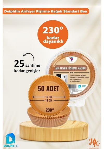 Fritöz Pişirme Kağıdı Airfyer Pişirme Kağıdı 50 Adet Tüm Airfryer Modelleri Ile Uyumlu