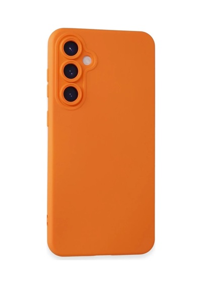 Samsung Uyumlu Galaxy S24 Kılıf Nano İçi Kadife Silikon - Turuncu